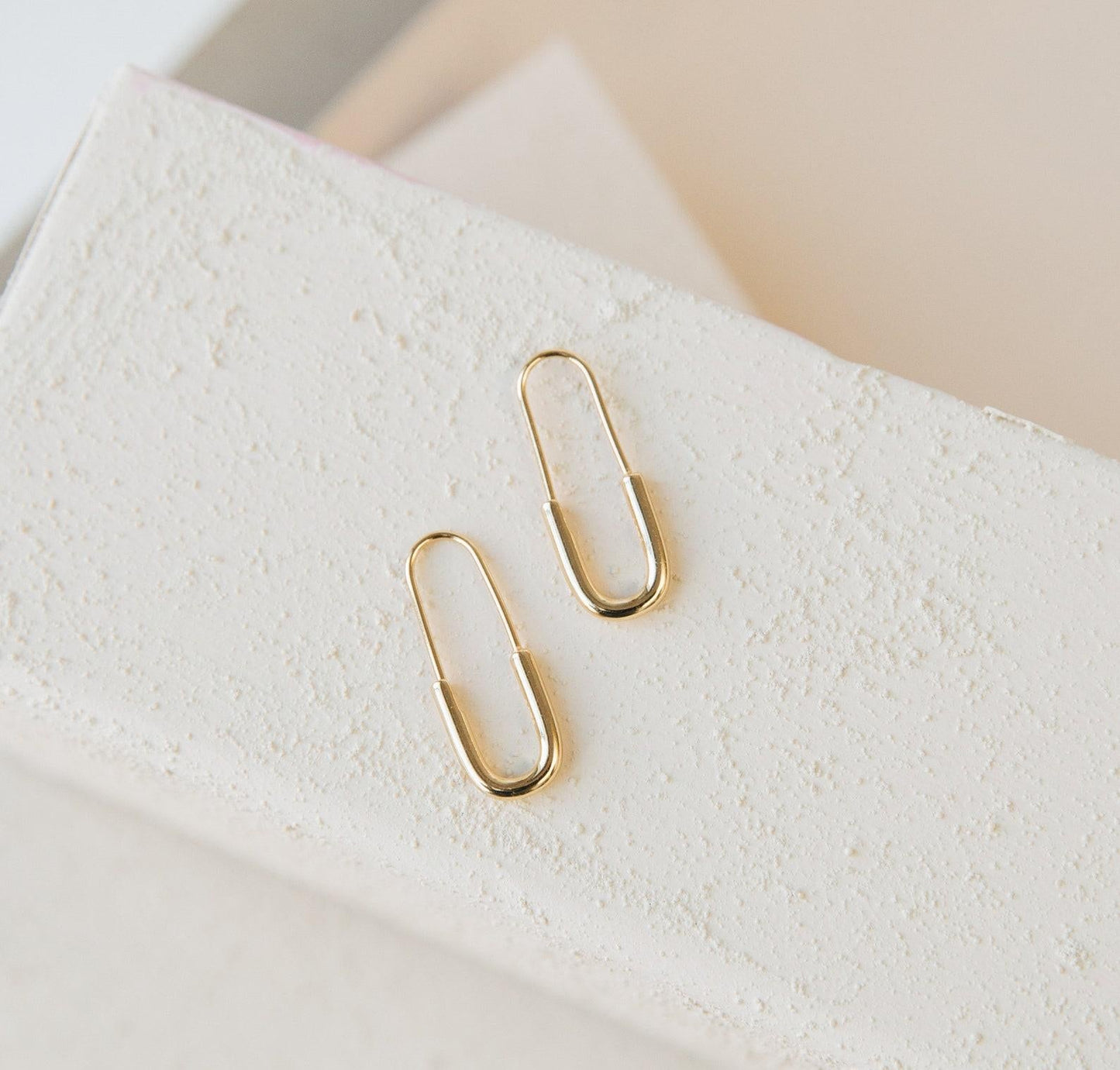 Minimalist Safety Pin and Geometric Hoops Set