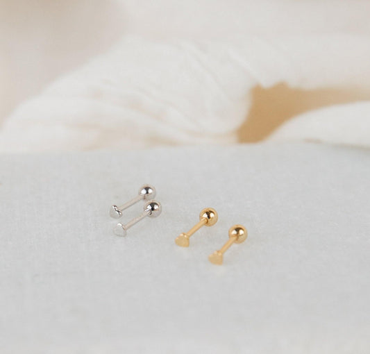 Personalized Tiny Heart Stud Earrings