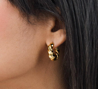 Modern Statement Spiral Hoop Earrings