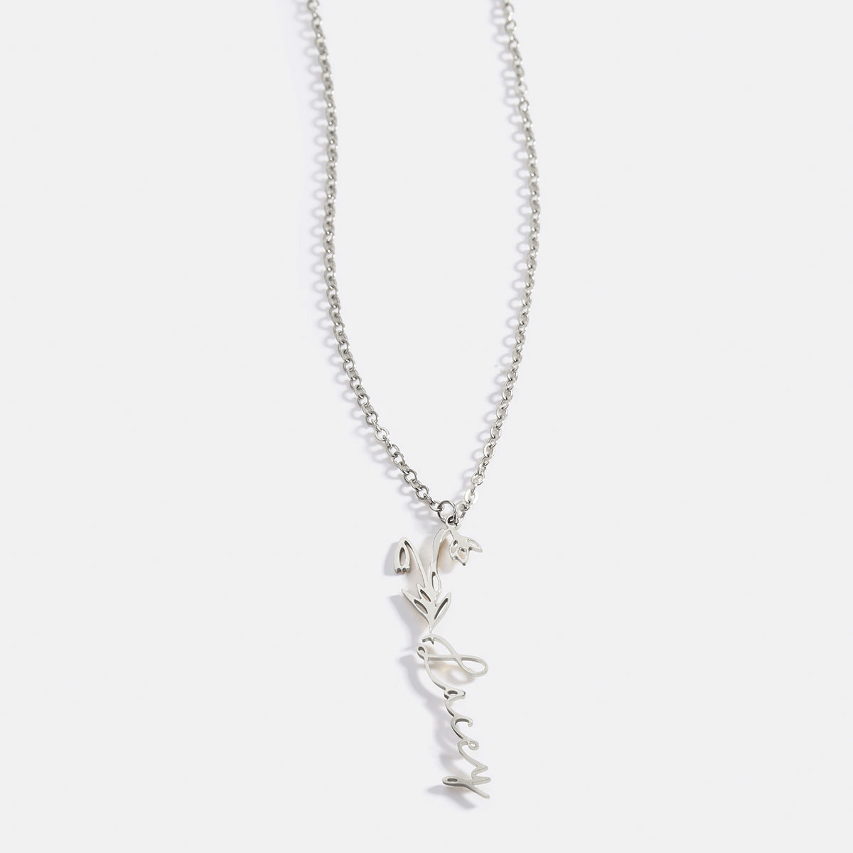 Customized Birth Flower Necklace