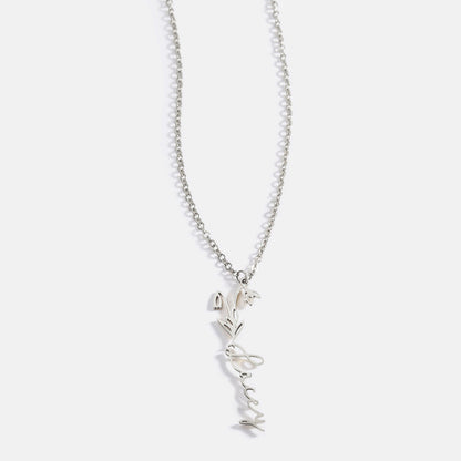 Customized Birth Flower Necklace