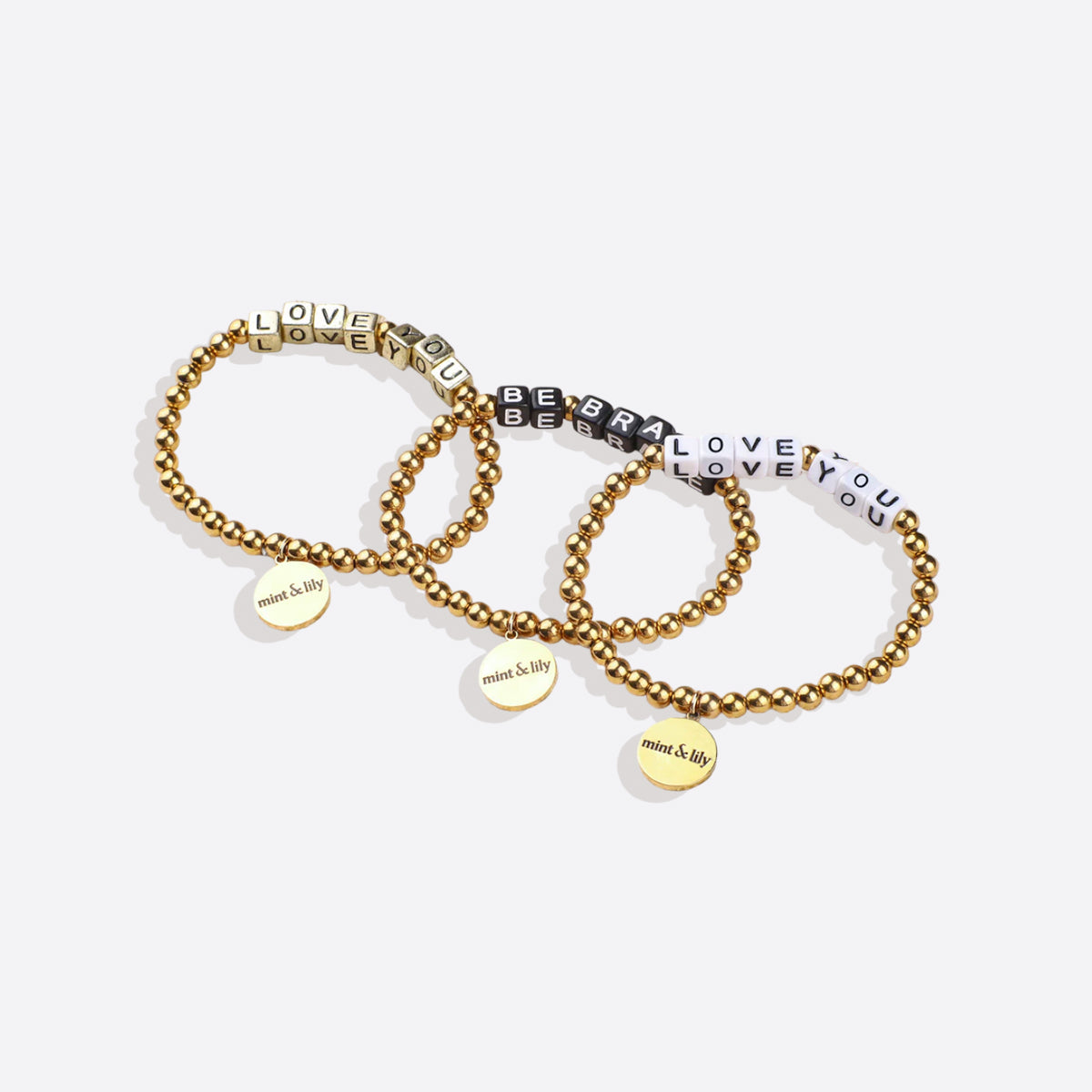 Personalized Waterproof Gold Beaded Bracelet