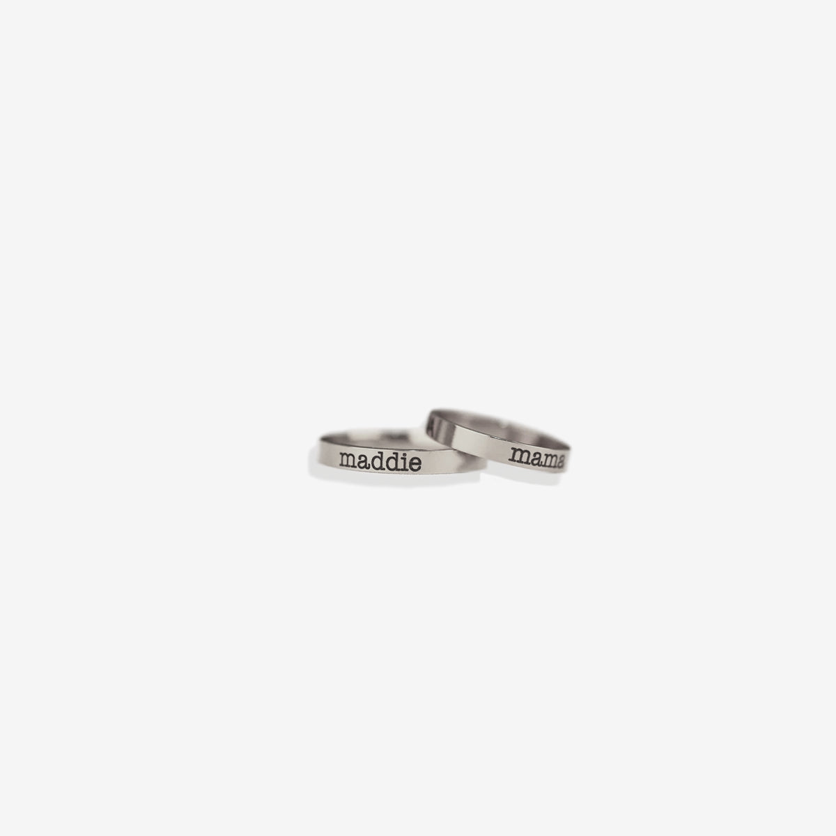 Personalized Stackable Name Ring 3mm Band