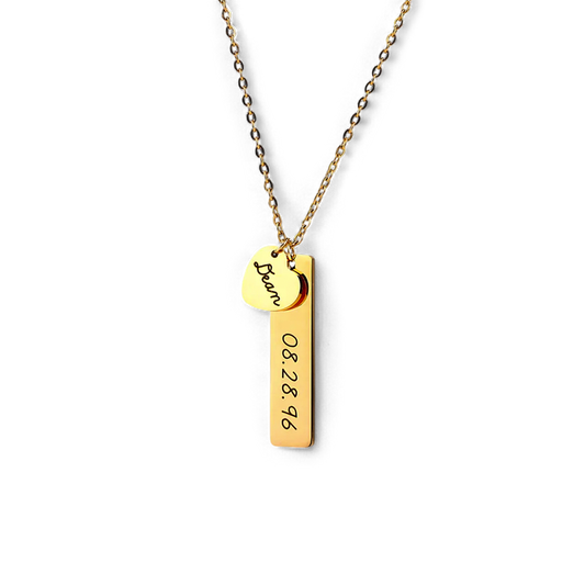 Personalized Engraved Heart Pendant Necklace