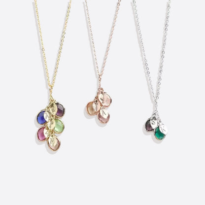 Personalized Birthstone Cluster Necklace