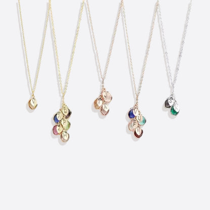 Personalized Birthstone Cluster Necklace