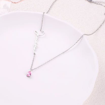 Custom Birthstone Name Necklace