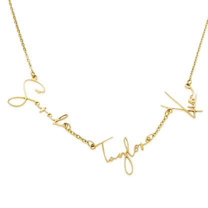 Triple Name Necklace