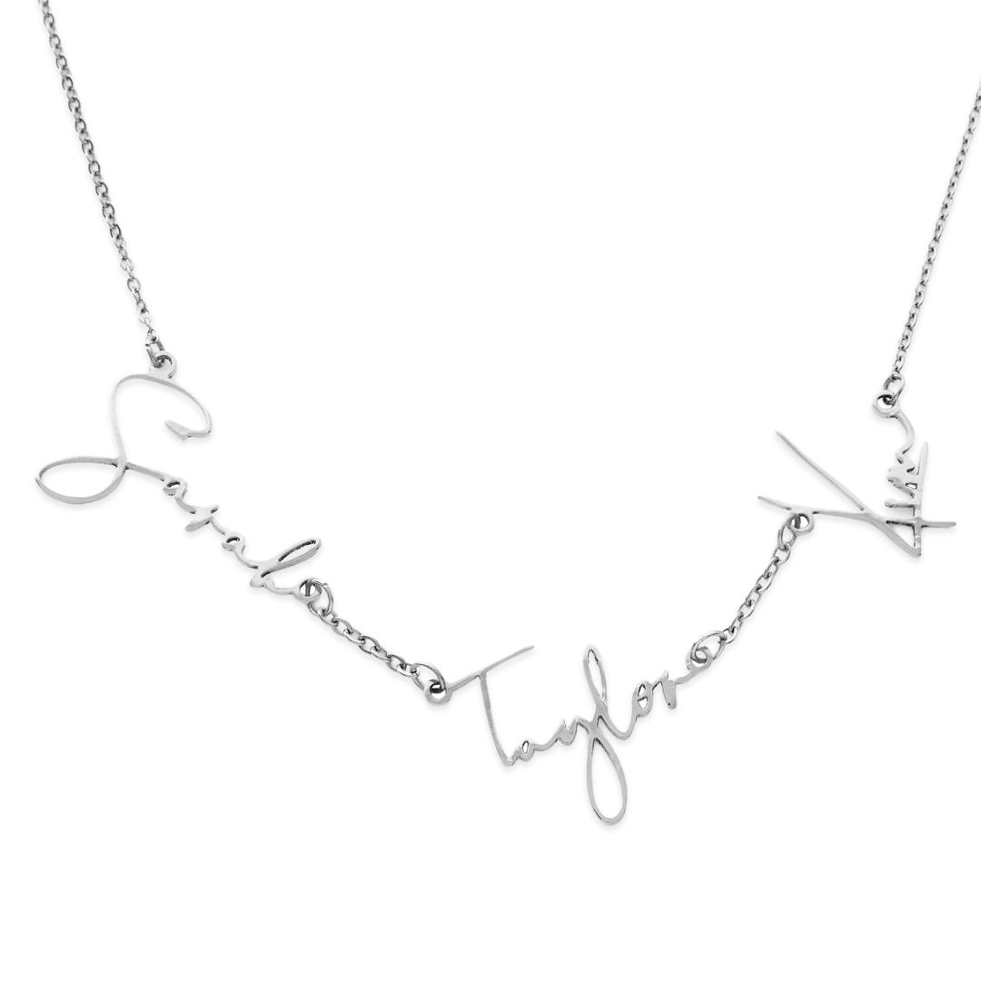 Triple Name Necklace