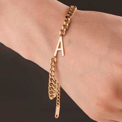 Personalized Skinny Initial Bracelet