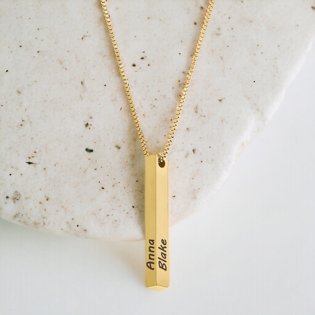 Pillar Bar Personalized Necklace