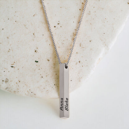 Pillar Bar Personalized Necklace