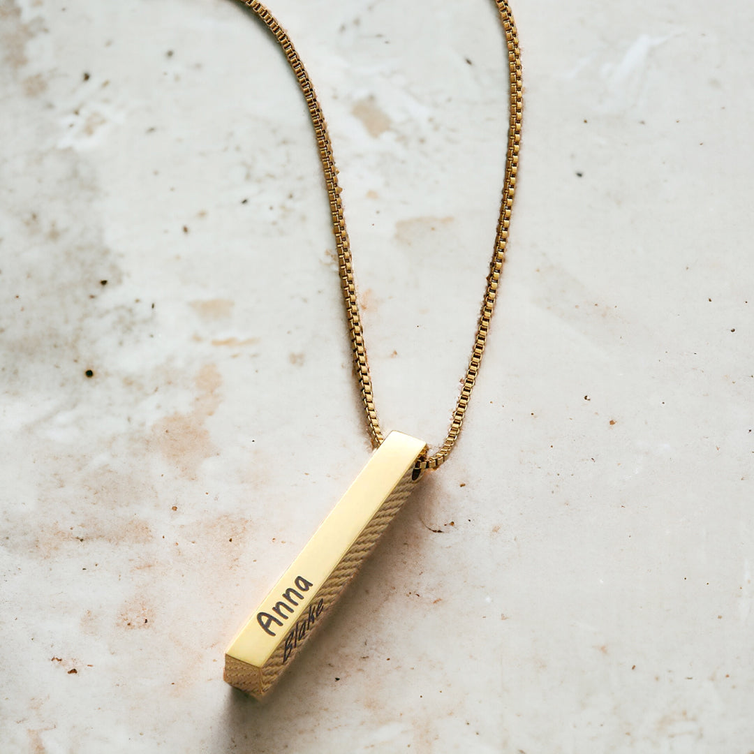 Pillar Bar Personalized Necklace