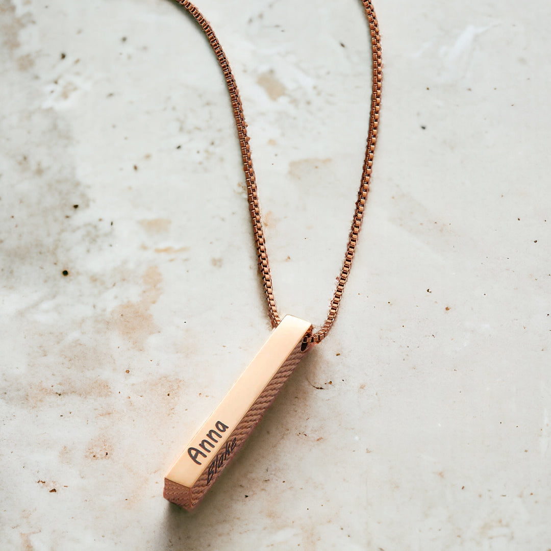 Pillar Bar Personalized Necklace