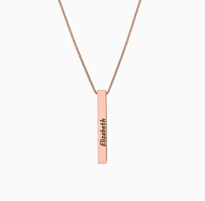 Pillar Bar Personalized Necklace