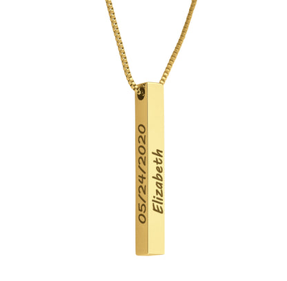 Pillar Bar Personalized Necklace