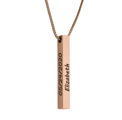 Pillar Bar Personalized Necklace