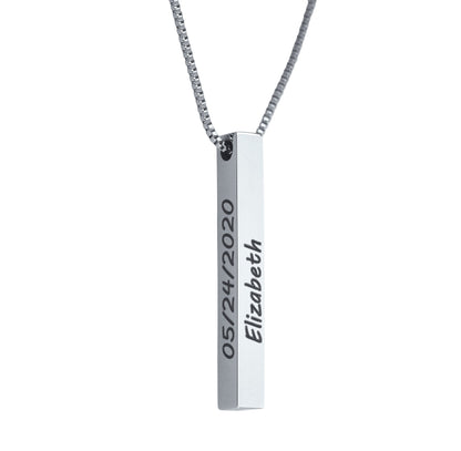 Pillar Bar Personalized Necklace