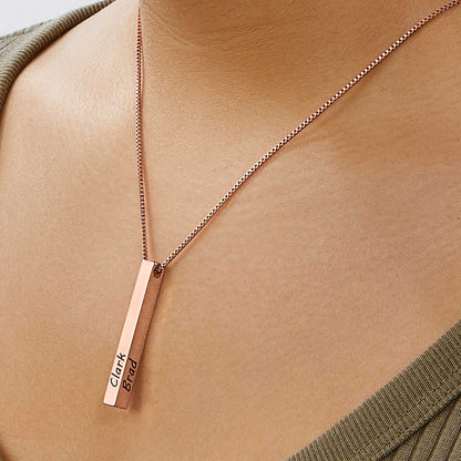 Pillar Bar Personalized Necklace