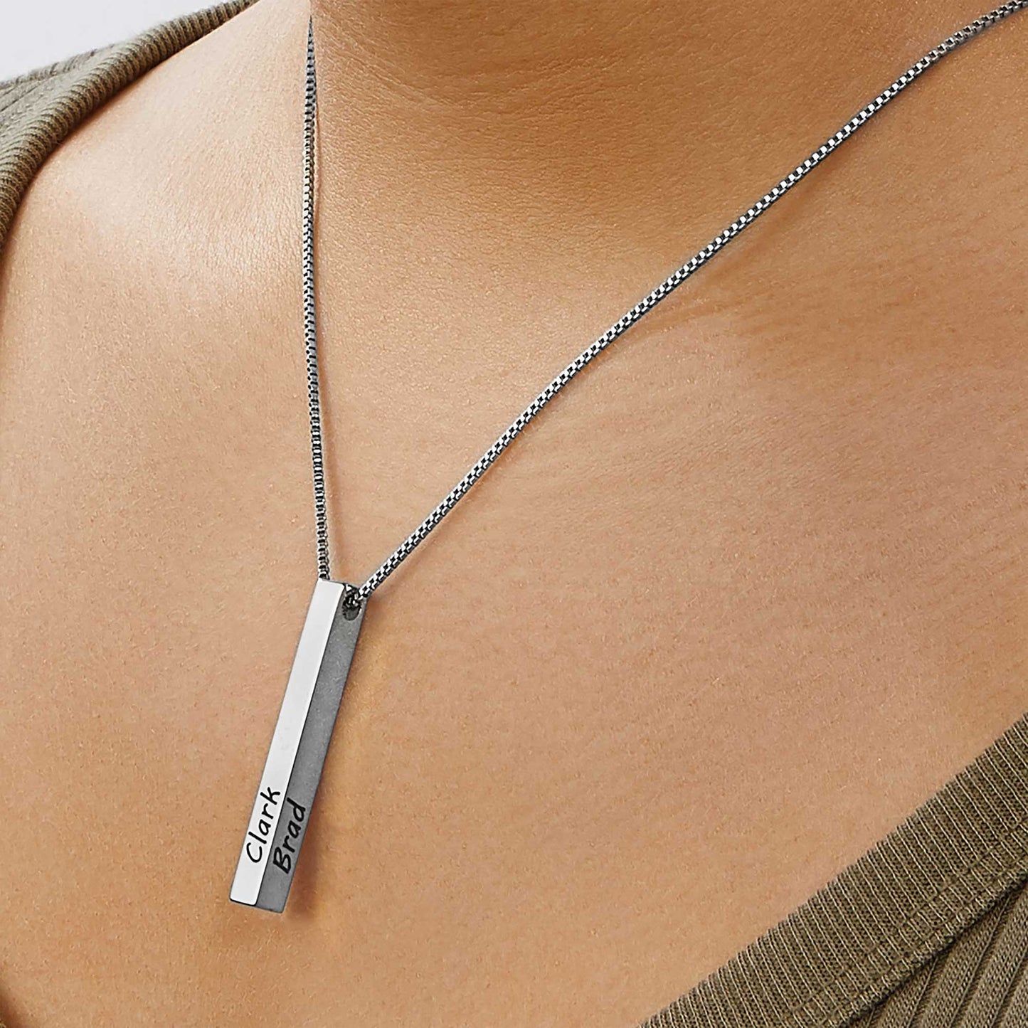 Pillar Bar Personalized Necklace