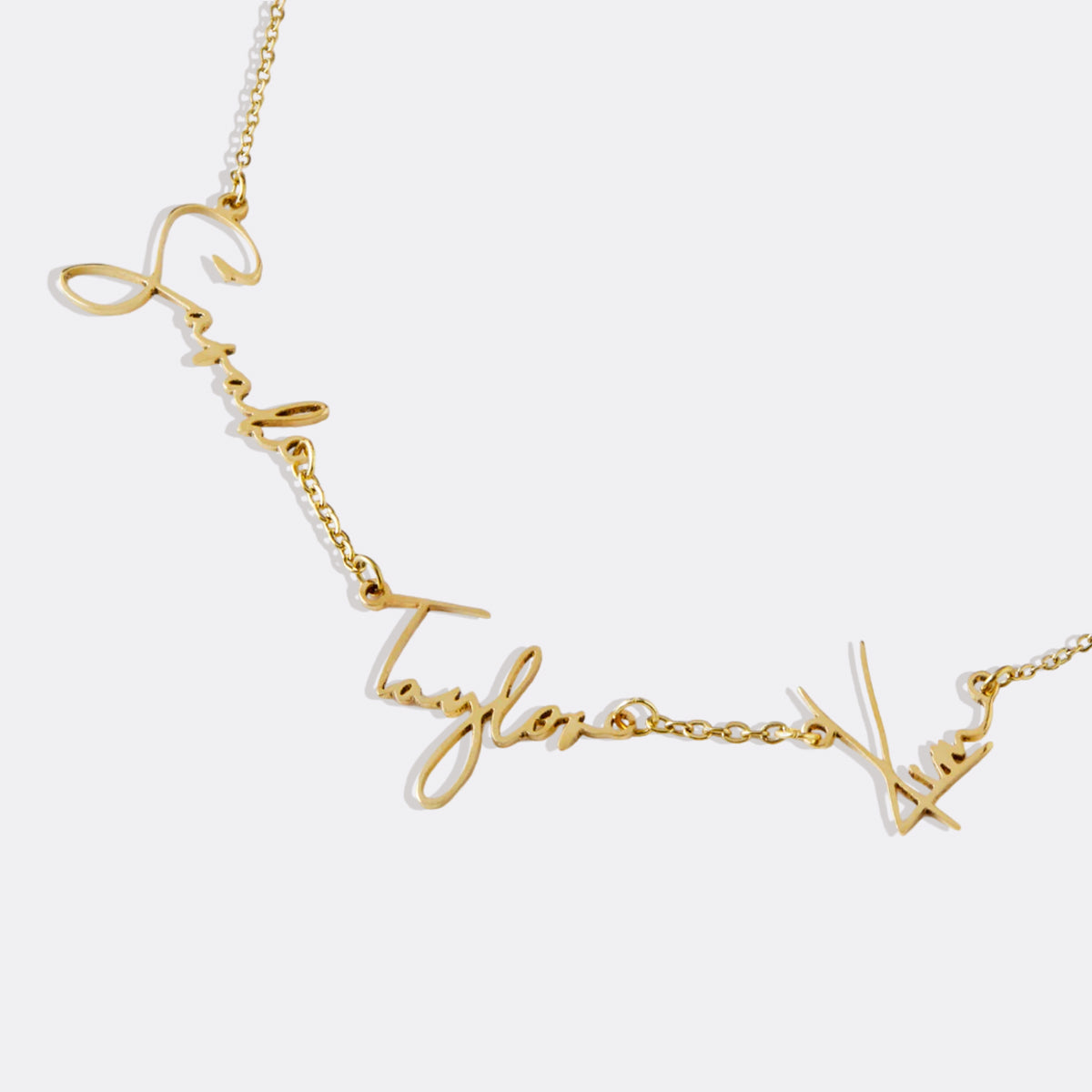 Triple Name Necklace