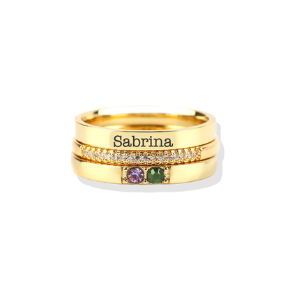 Custom Birthstone Stacking Rings