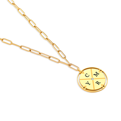 Custom Compass Pendant Necklace