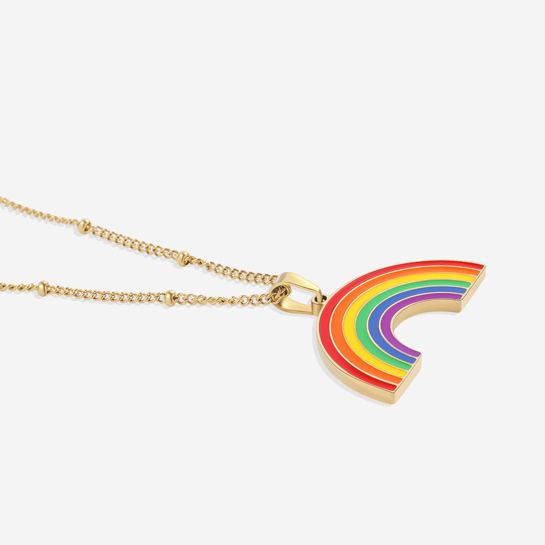 Custom Rainbow Pendant Necklace