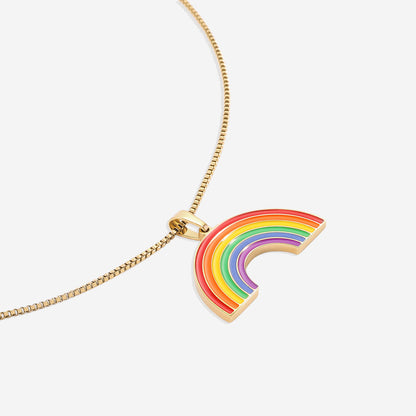 Custom Rainbow Pendant Necklace