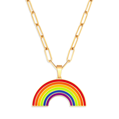 Custom Rainbow Pendant Necklace