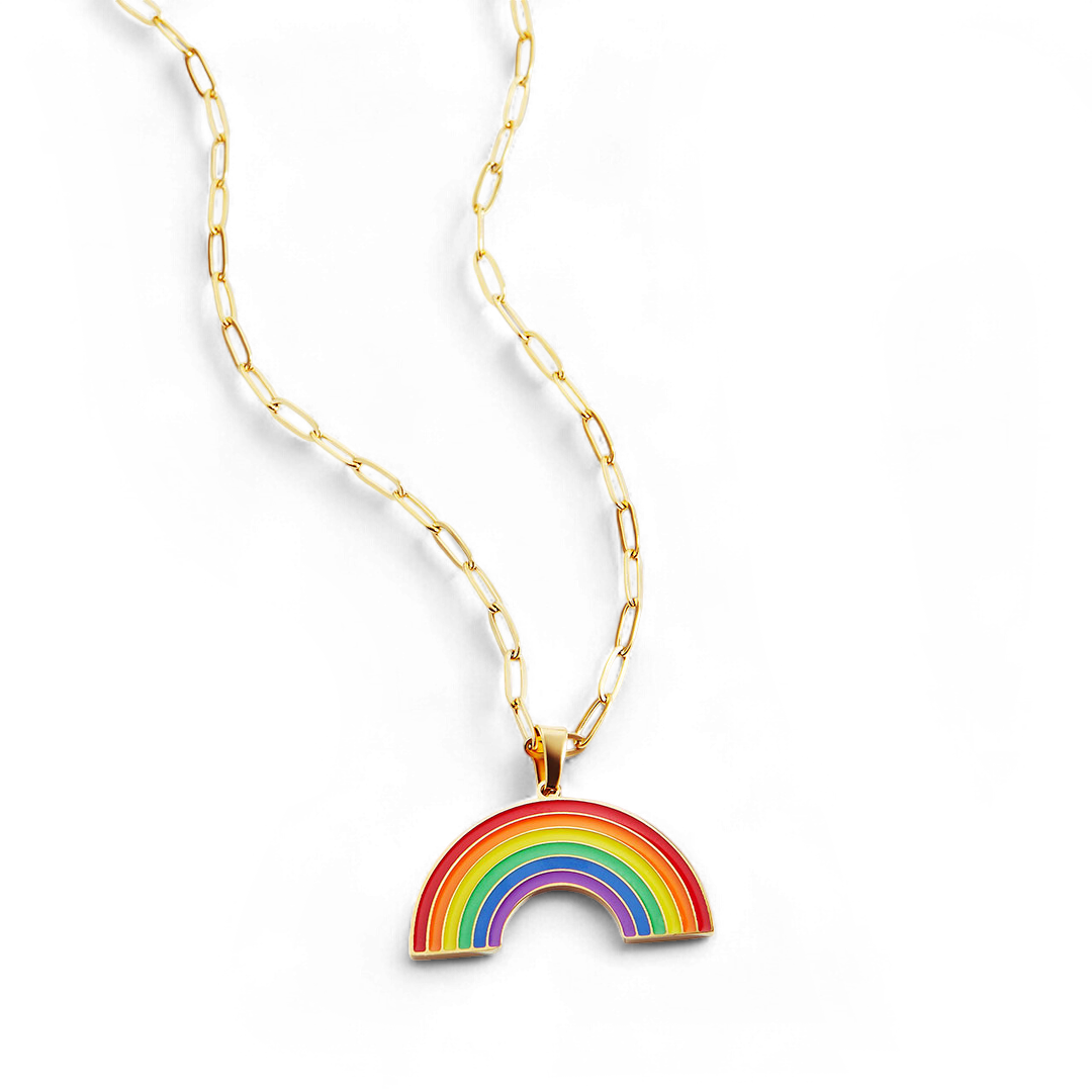 Custom Rainbow Pendant Necklace