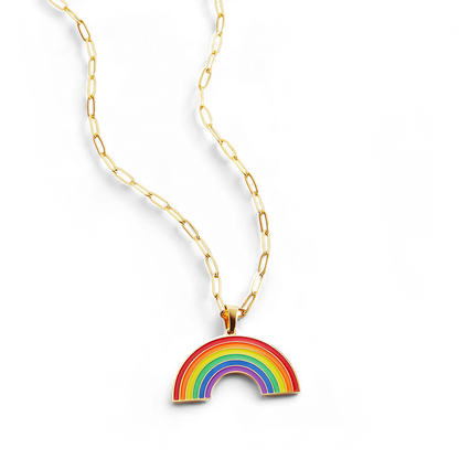 Custom Rainbow Pendant Necklace