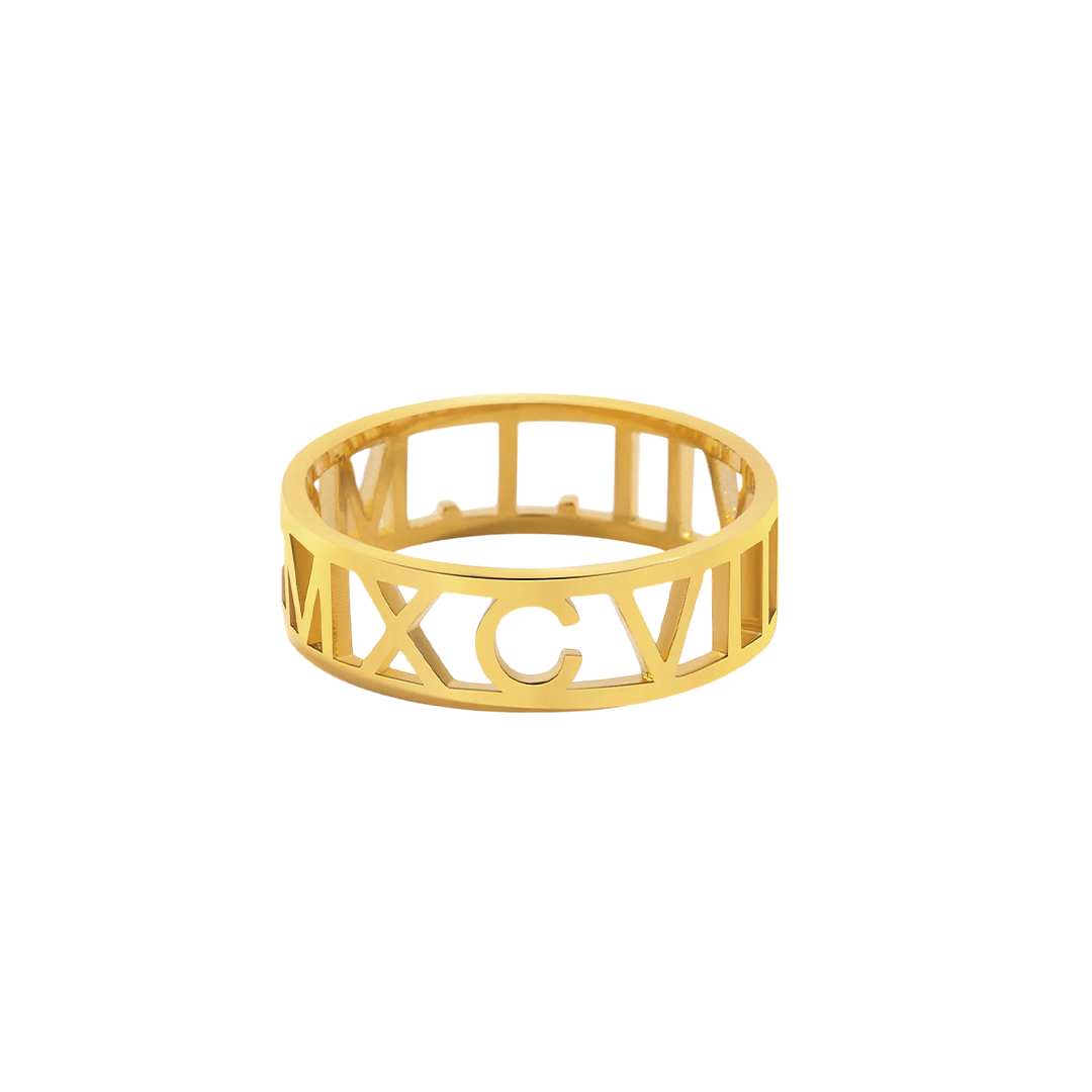 Customized Roman Numeral Ring