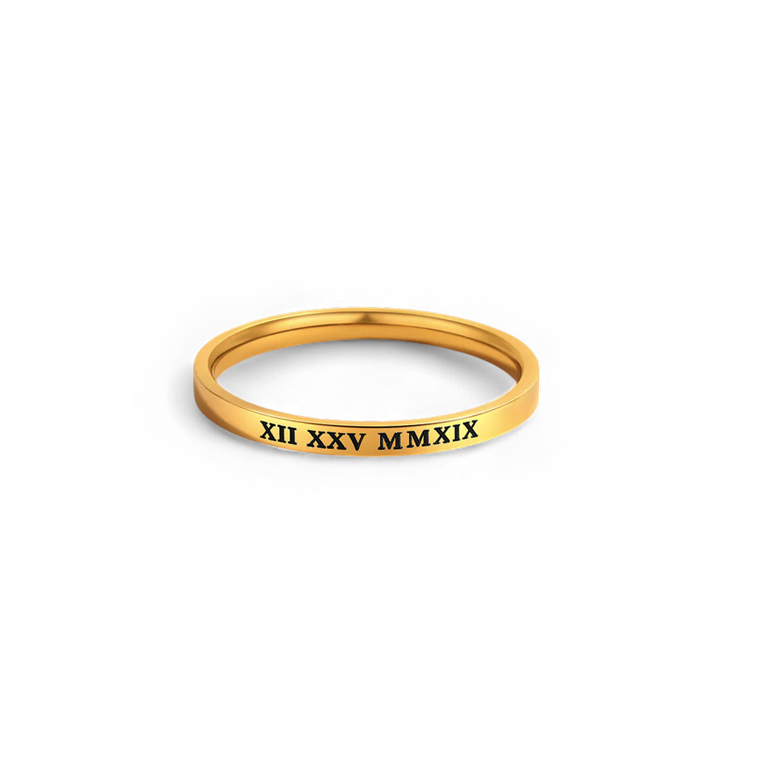 Personalized Roman Numerals Ring