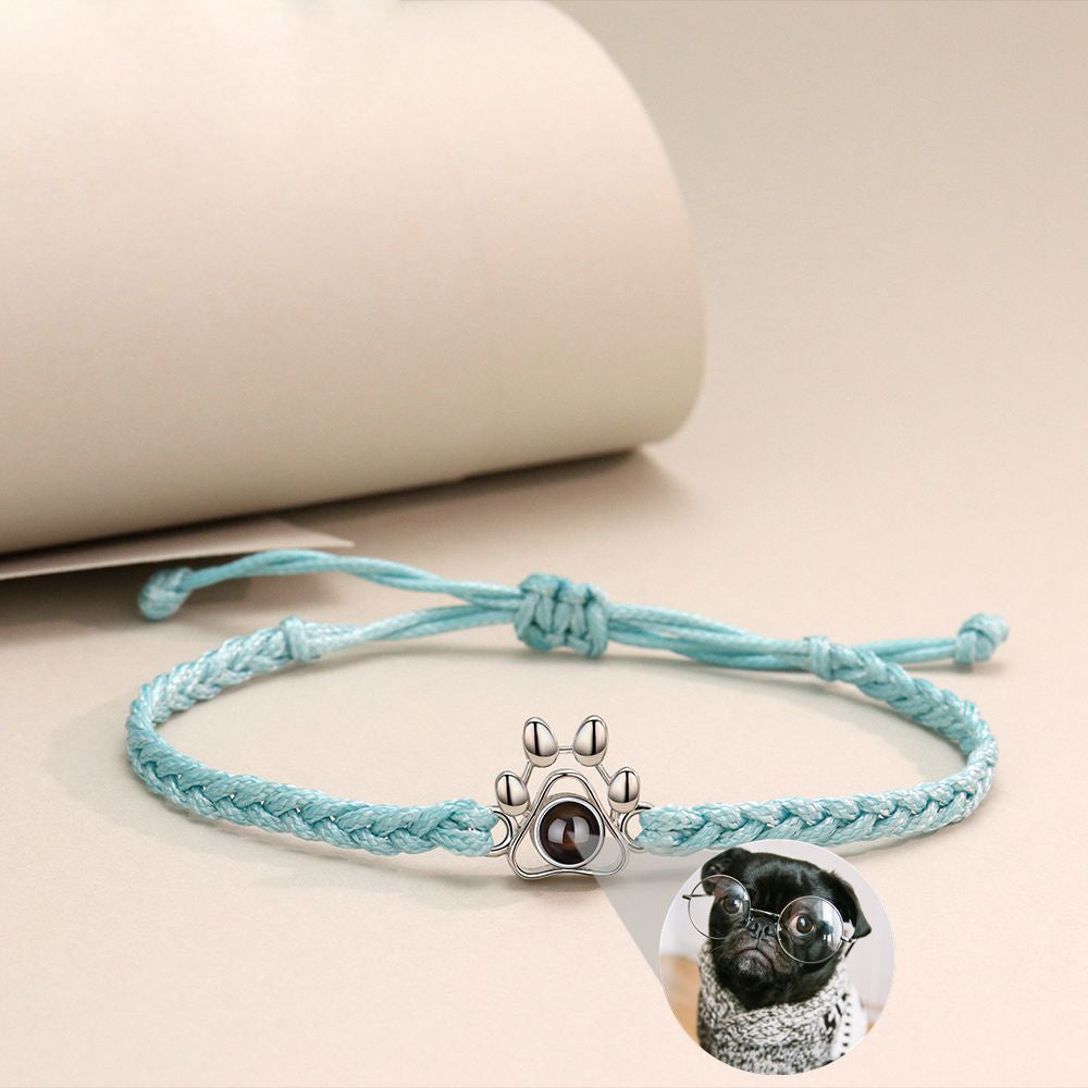 Customized Pet Paw Photo Bracelet