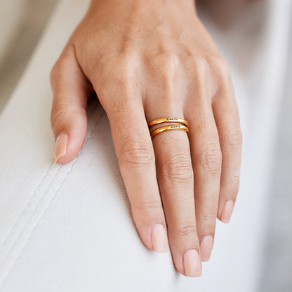 Personalized Tiny Stackable Name Ring