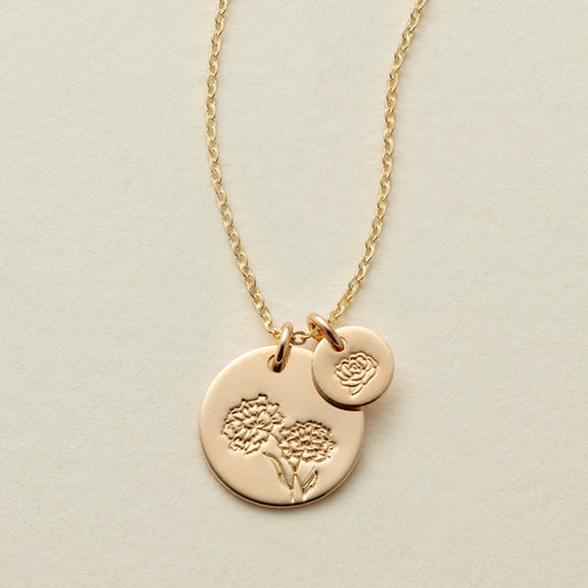 Customized Blooms Disc Necklace