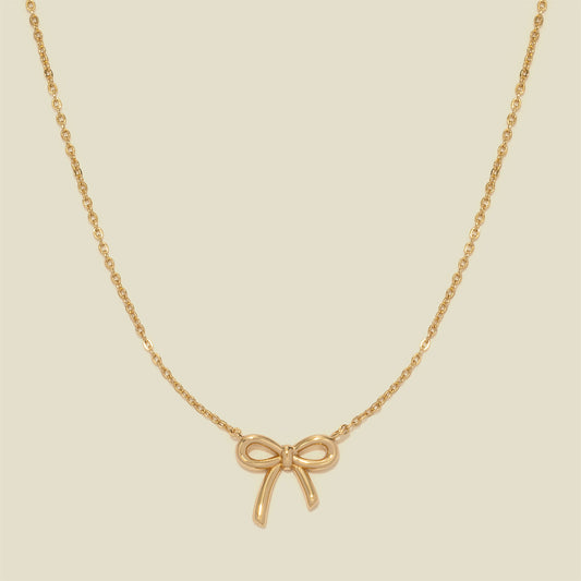 Personalized Bow Necklace