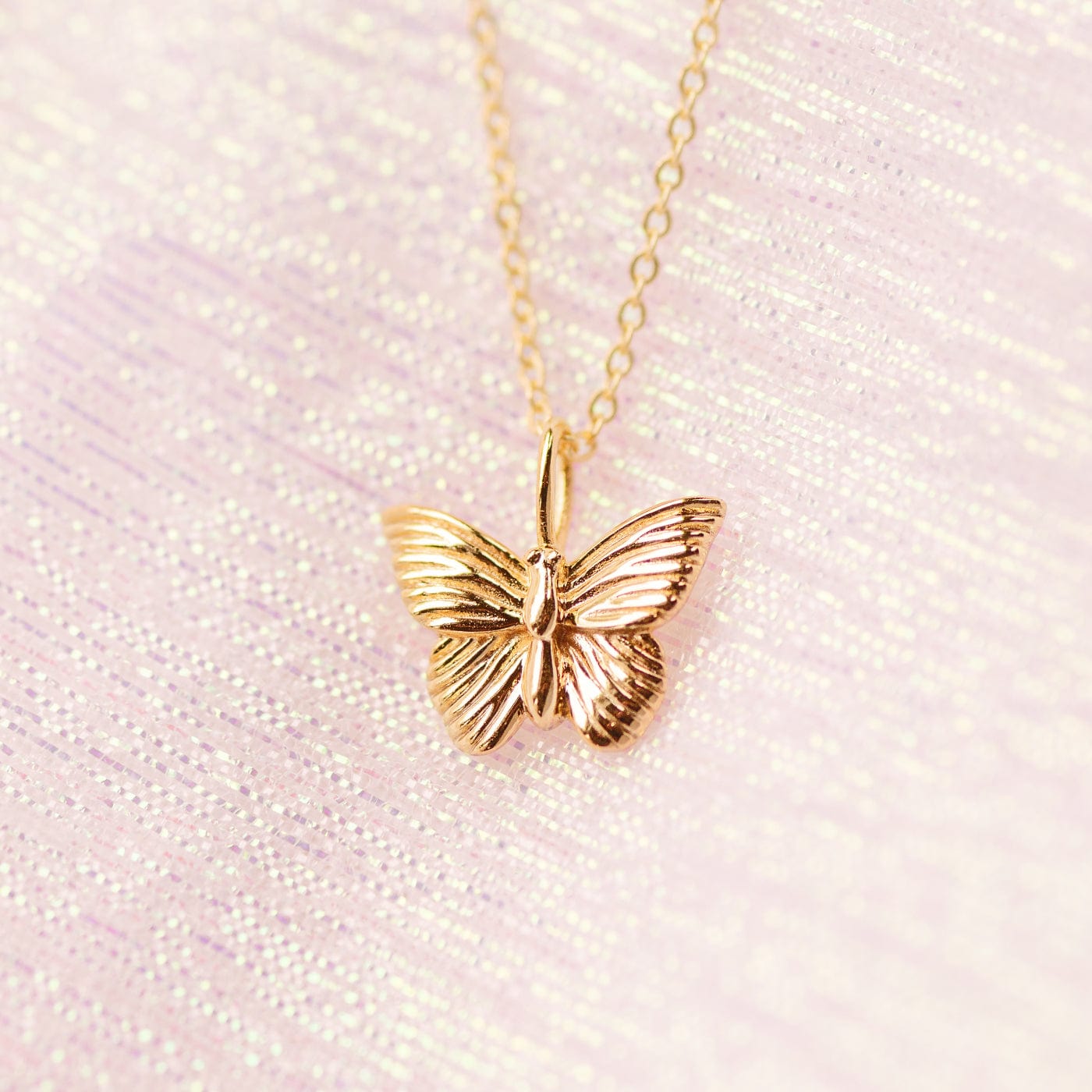 Personalized Butterfly Pendant Necklace