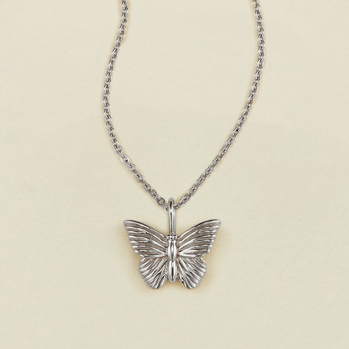 Personalized Butterfly Pendant Necklace