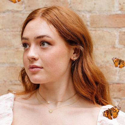 Personalized Butterfly Stud Earrings