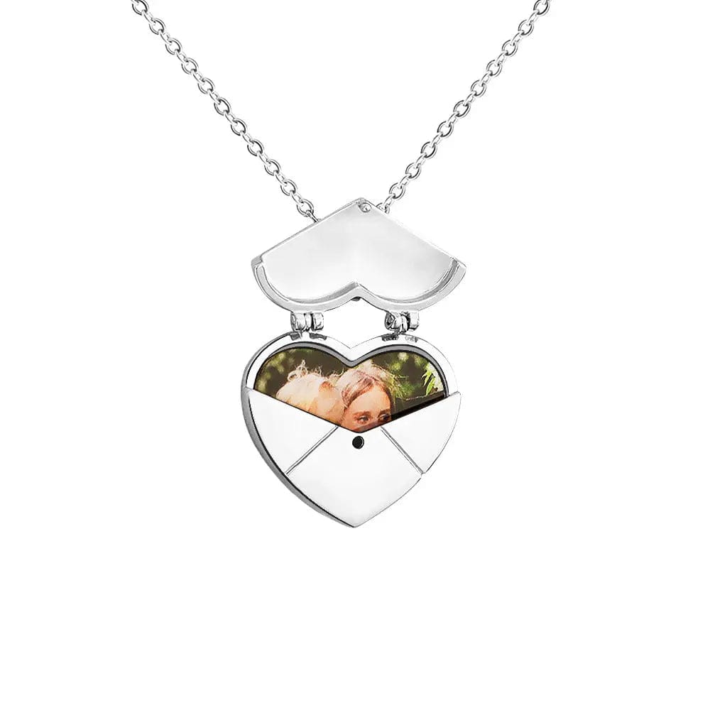 Personalized Heart Photo Pendant Necklace