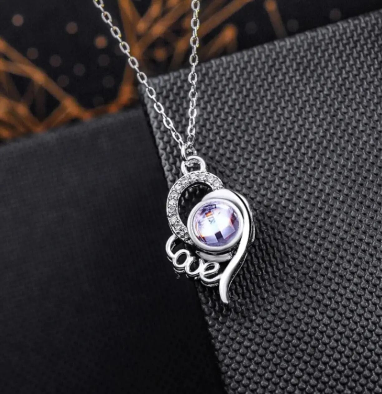 Custom Photo Projection Love Necklace