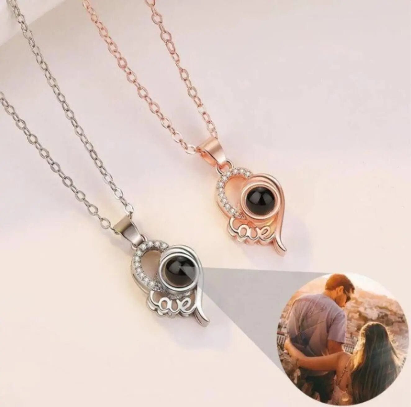 Custom Photo Projection Love Necklace