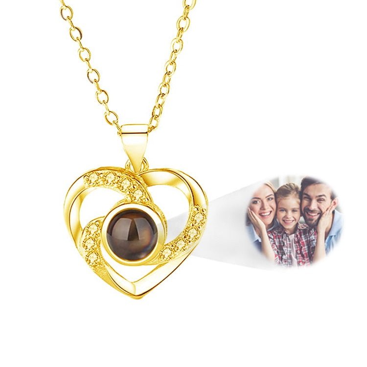 Personalized Viking Heart Photo Necklace