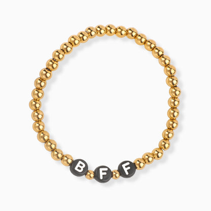 Personalized Gold Beaded Name Bracelet