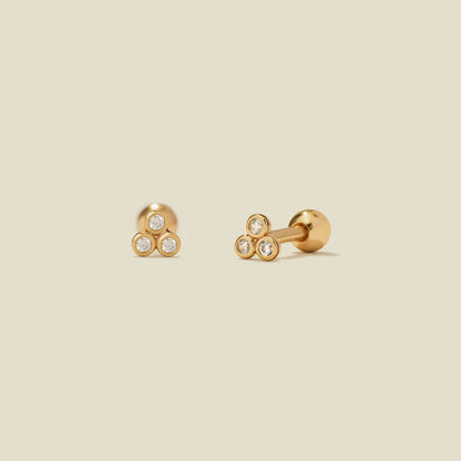 Trinity CZ Stud Earrings