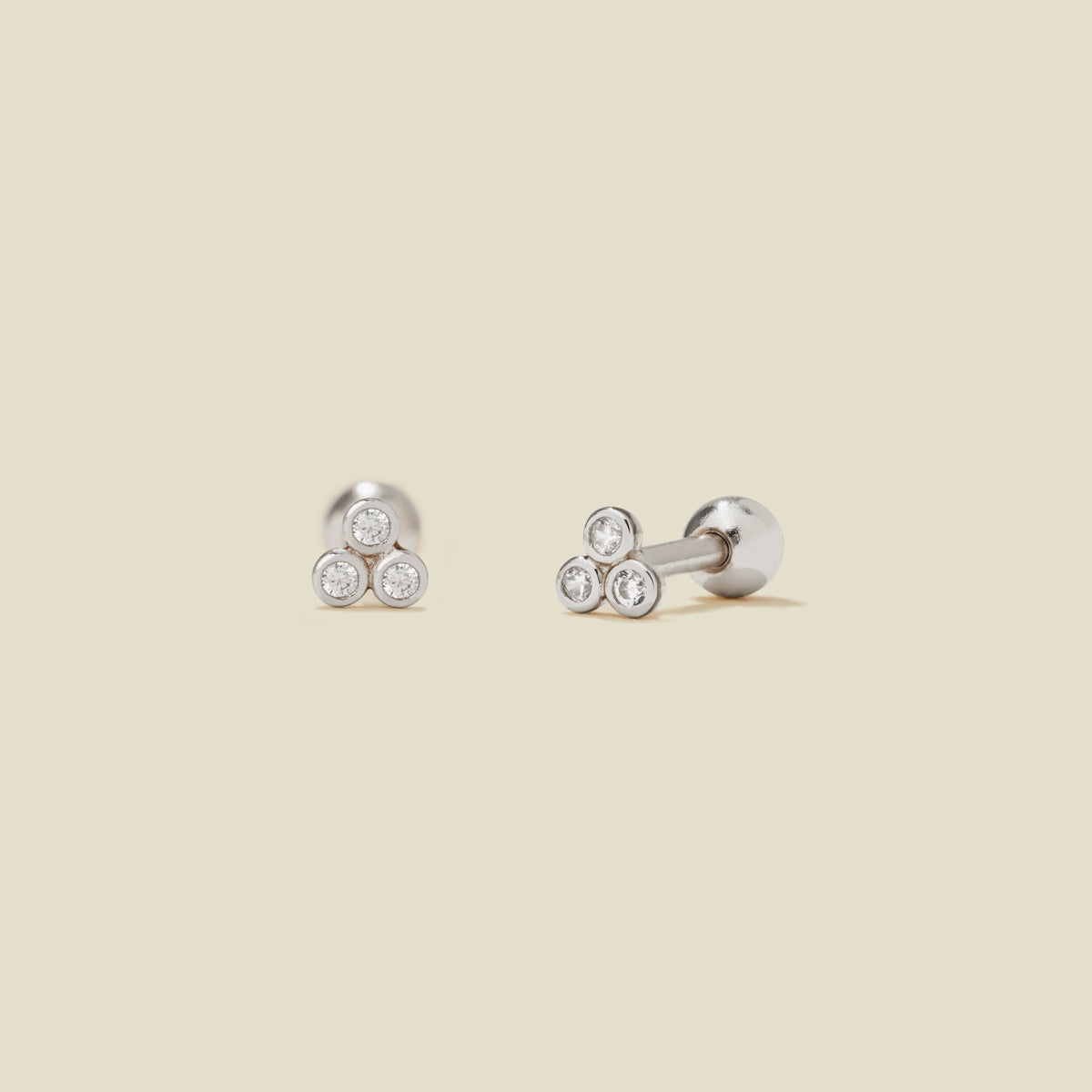 Trinity CZ Stud Earrings