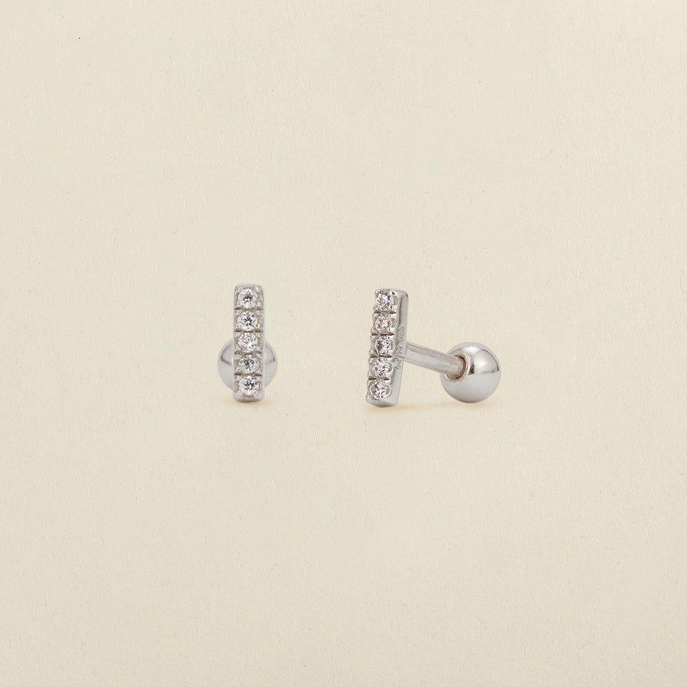 Mini Bar CZ Stud Earrings