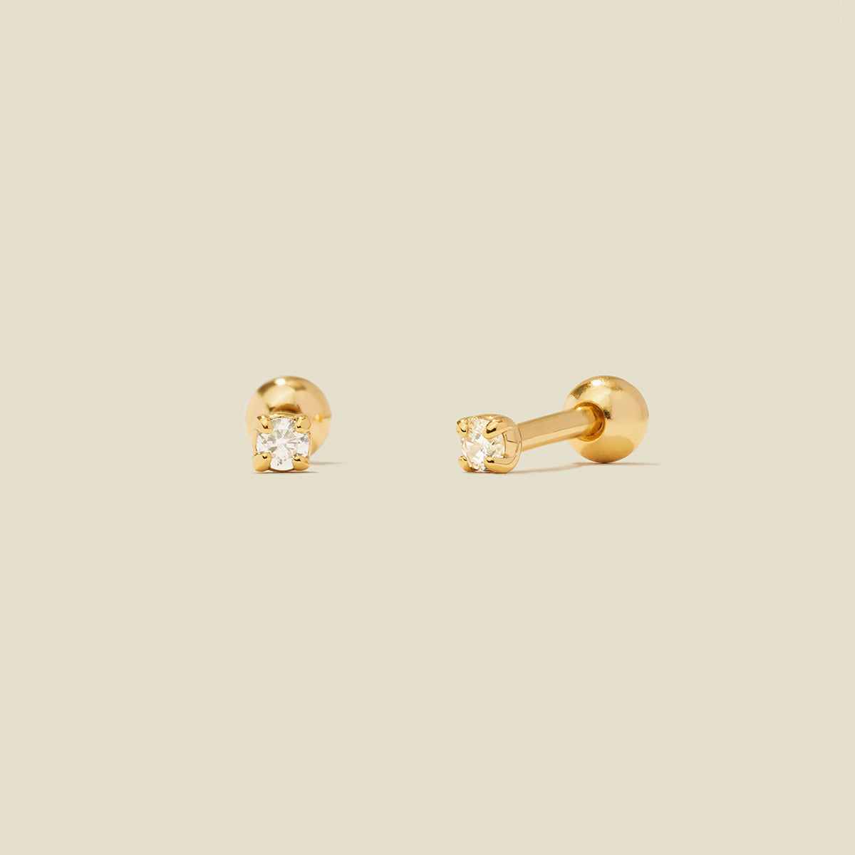 Petite CZ Prong-Set Stud Earrings